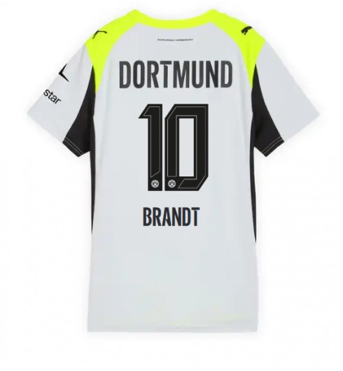 Borussia Dortmund Julian Brandt #10 Venkovní Dres pro Dámské 2025-26 Krátký Rukáv Borussia Dortmund Julian Brandt #10 Venkovní Dres pro Dámské 2025-26 Krátký Rukáv